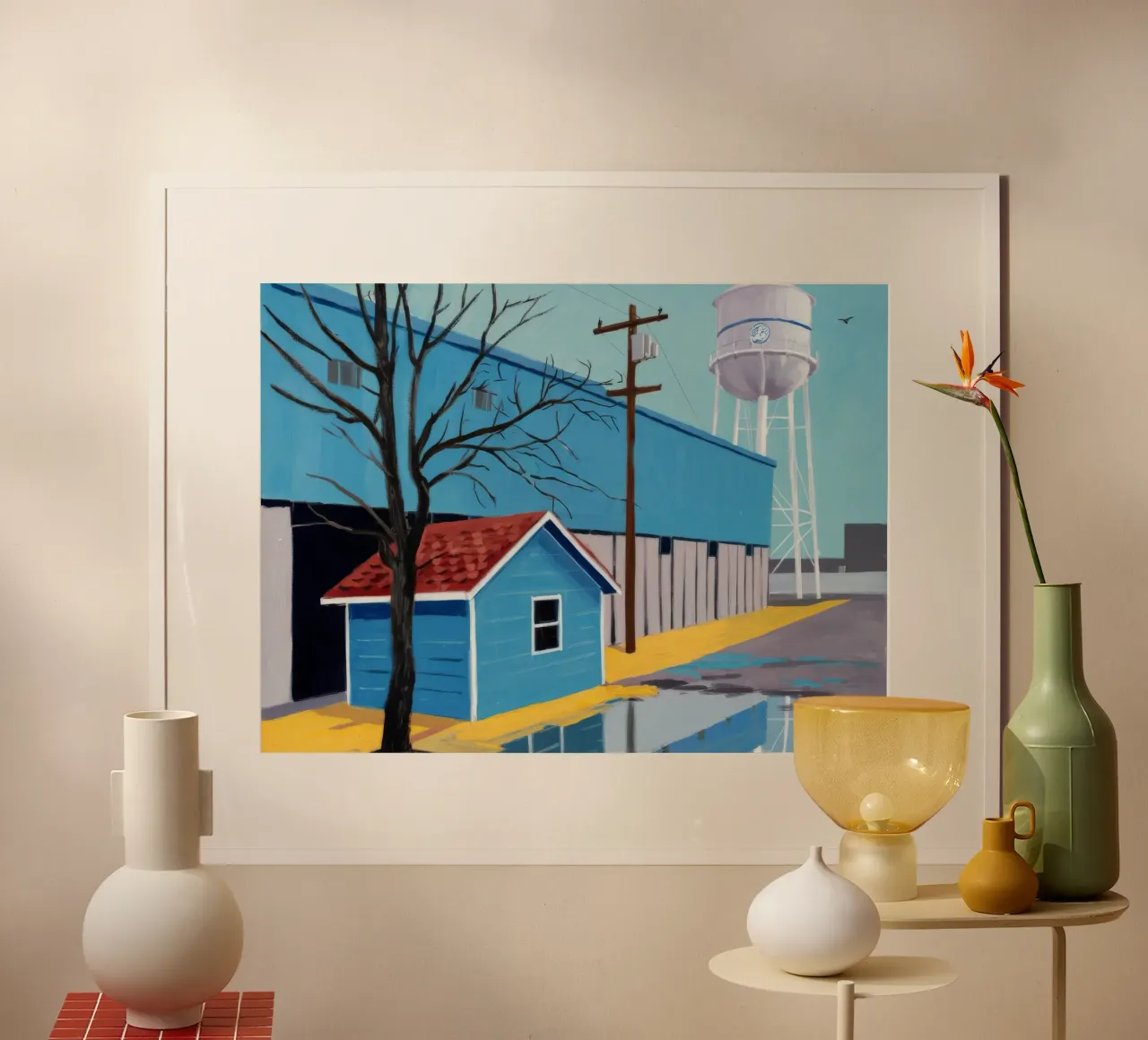 Blu suburbano Immobile poster da Silk Palette