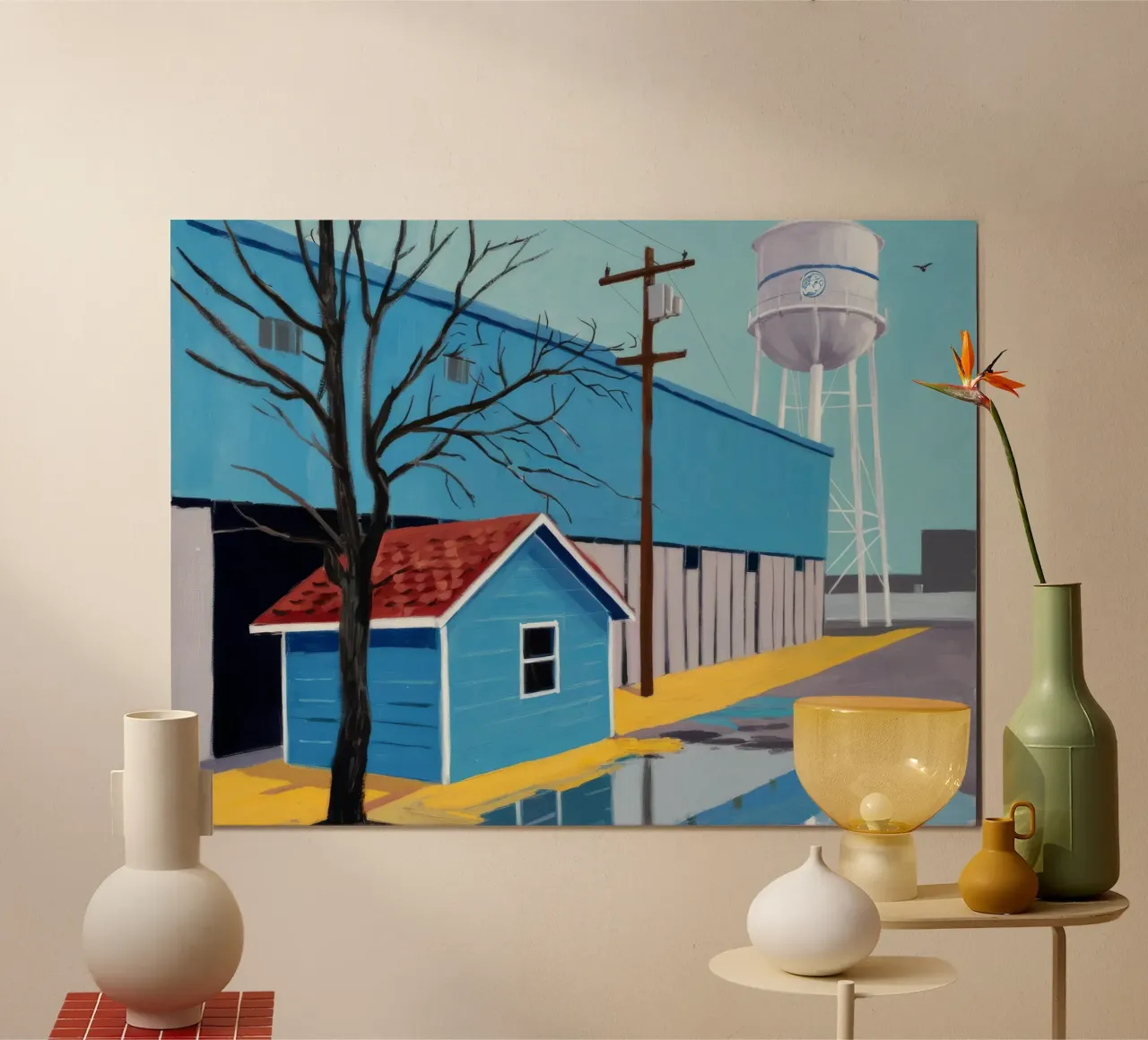 Blu suburbano Immobile poster da Silk Palette