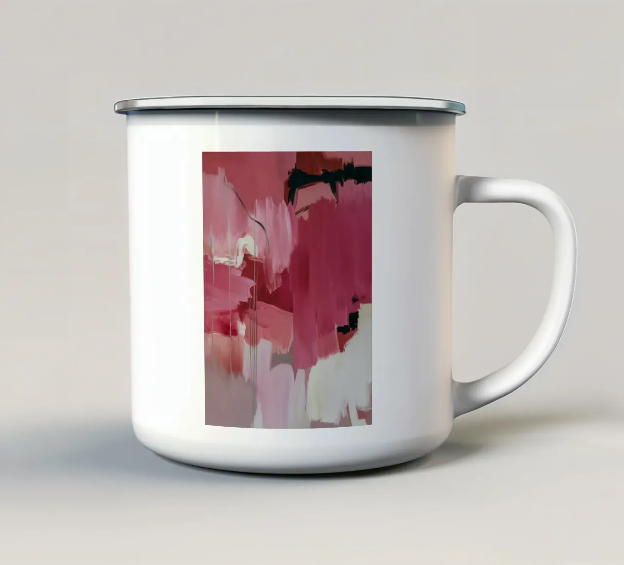 Fuchsia passie werveling emaille mok van Dream Spectrum