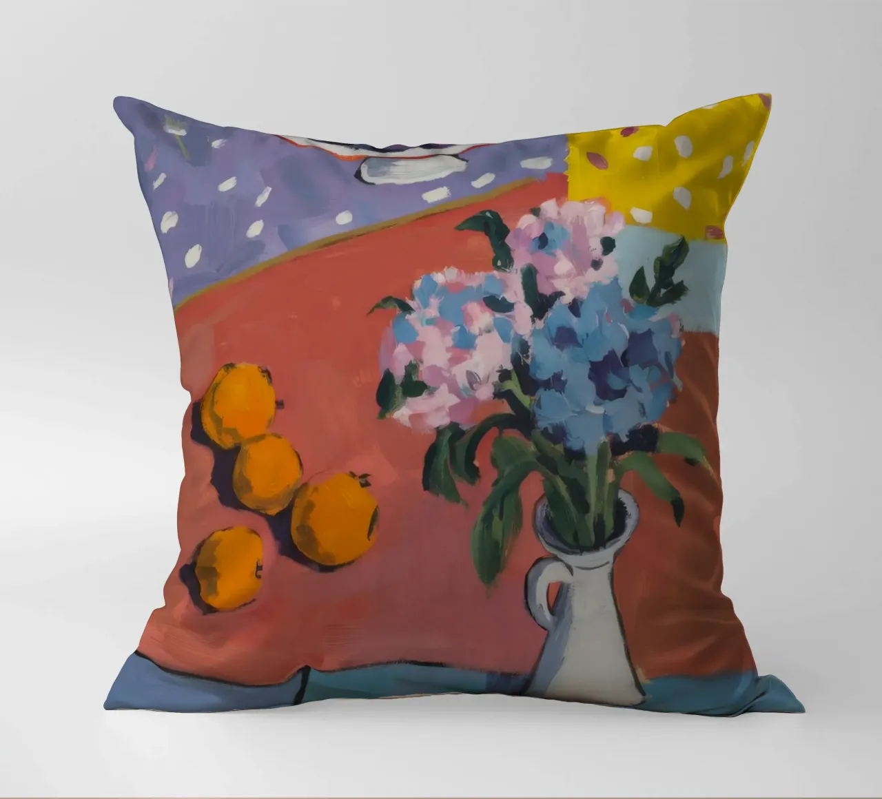 Zeste de fleurs céruléennes coussin de Celestial Harmony