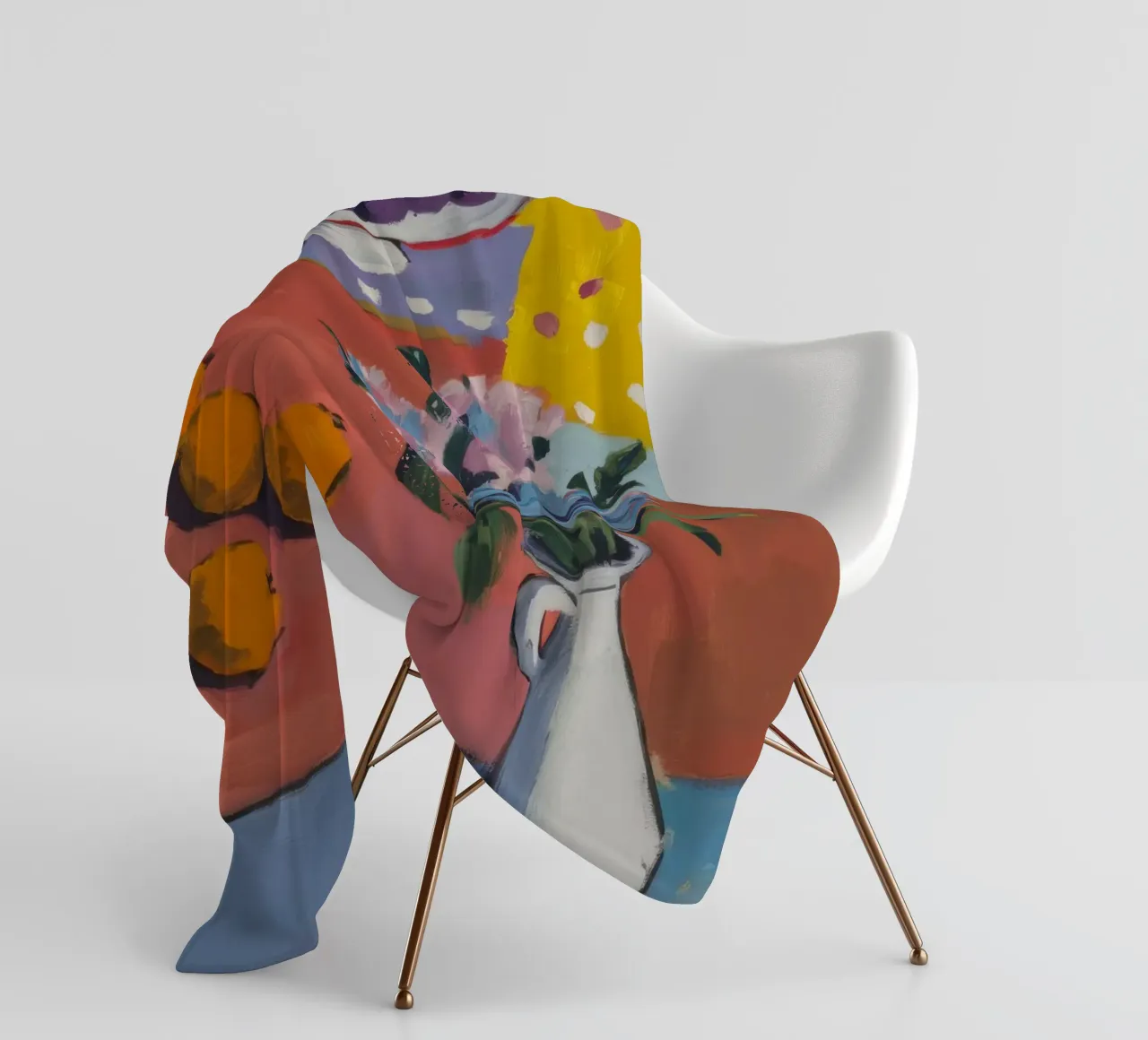 Cerulean Bloom Zest fleece blanket by Celestial Harmony
