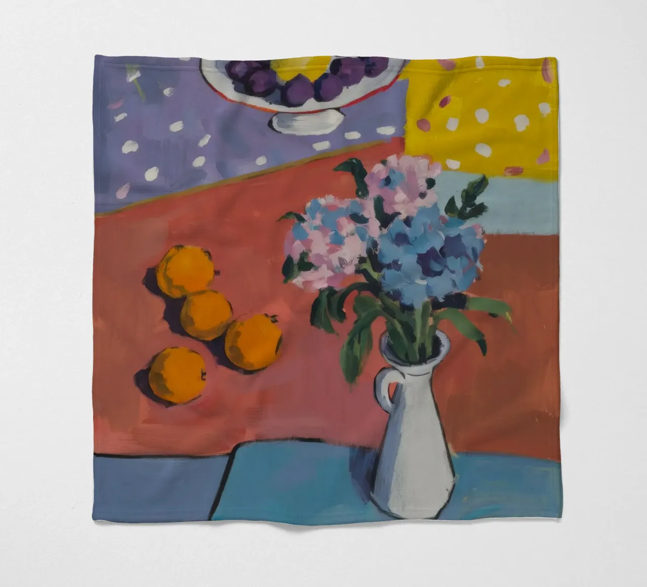 Cerulean Bloom Zest fleece blanket by Celestial Harmony