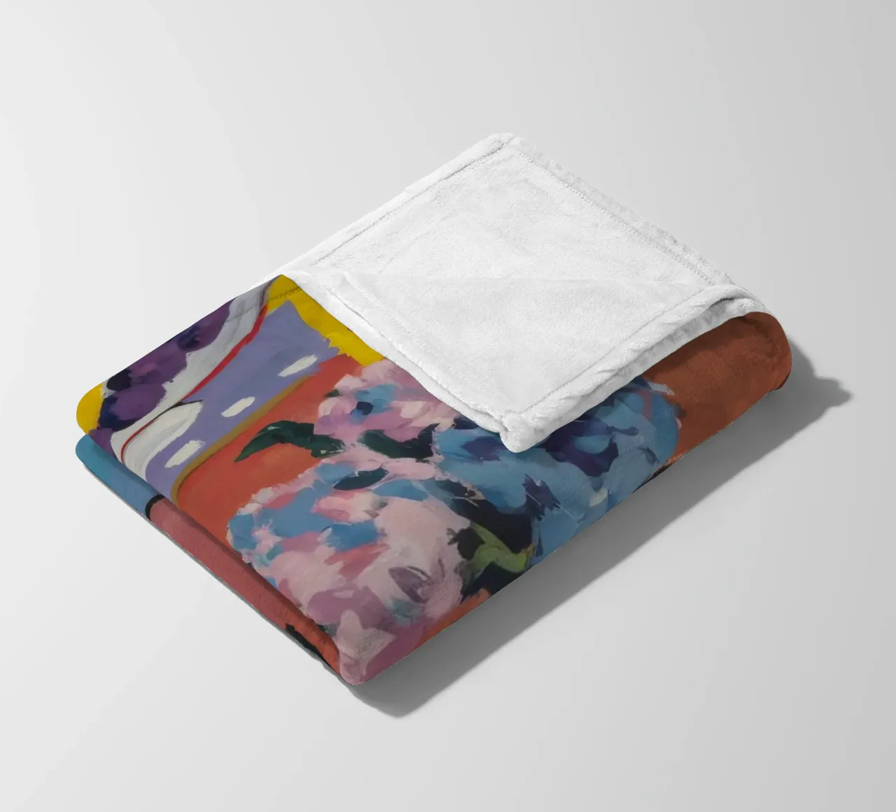 Cerulean Bloom Zest fleece blanket by Celestial Harmony