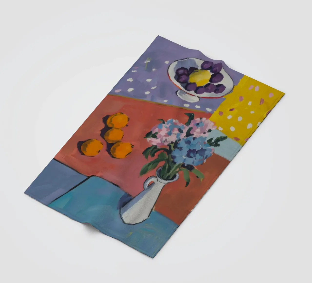 Cerulean Bloom Zest fleece blanket by Celestial Harmony