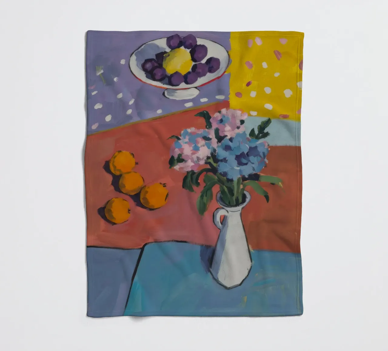 Cerulean Bloom Zest fleece blanket by Celestial Harmony