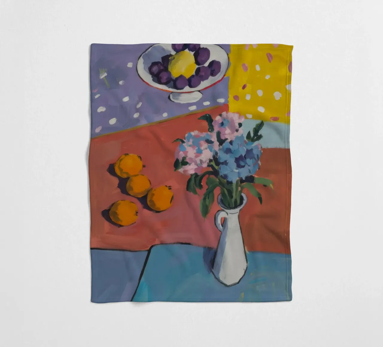 Cerulean Bloom Zest fleece blanket by Celestial Harmony