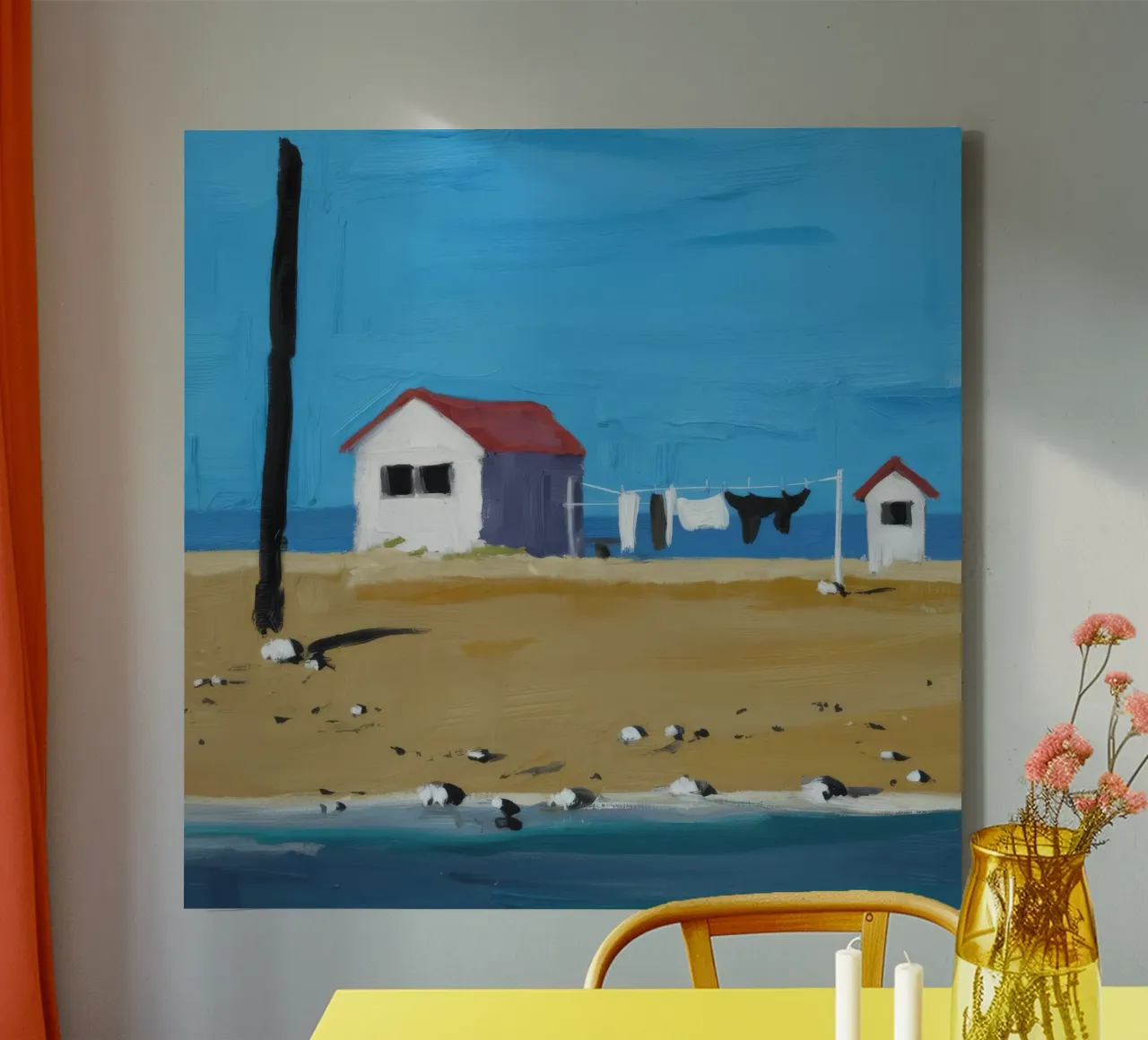 Kusthuis Eenzaamheid canvas met Baklijst van Silk Palette