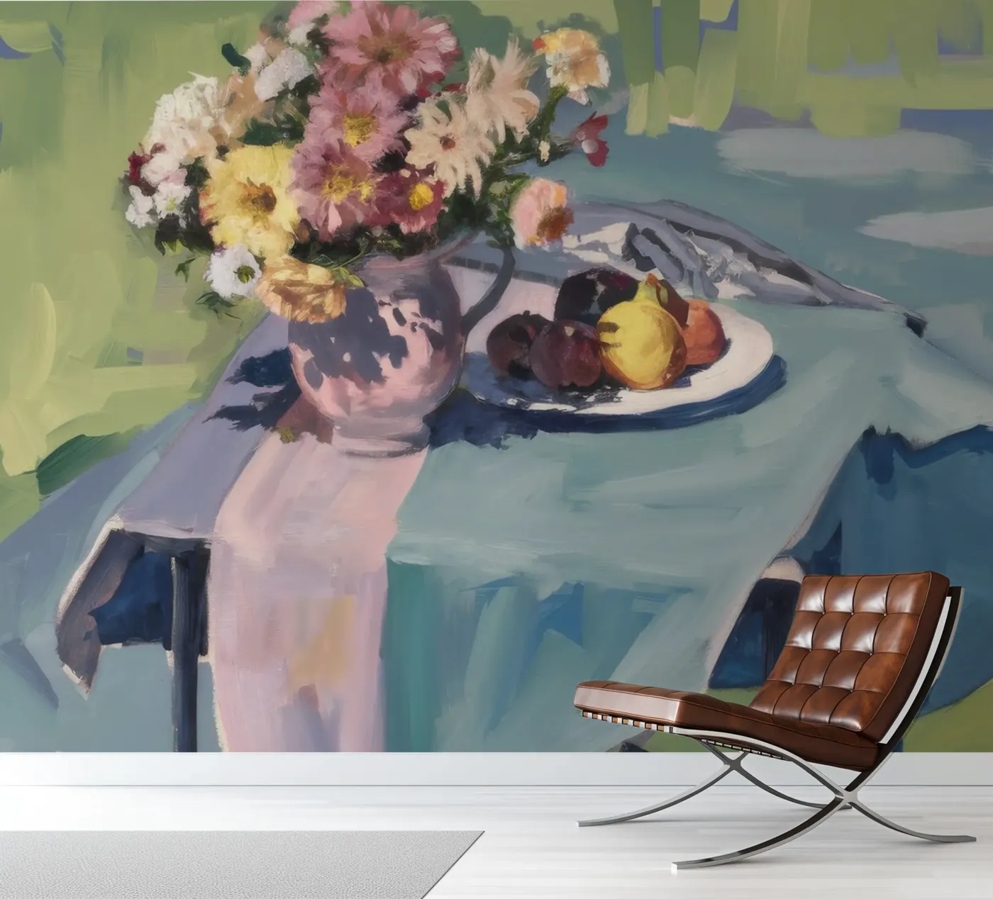 Rustiek Bloeiend Repast fotobehang van Celestial Harmony