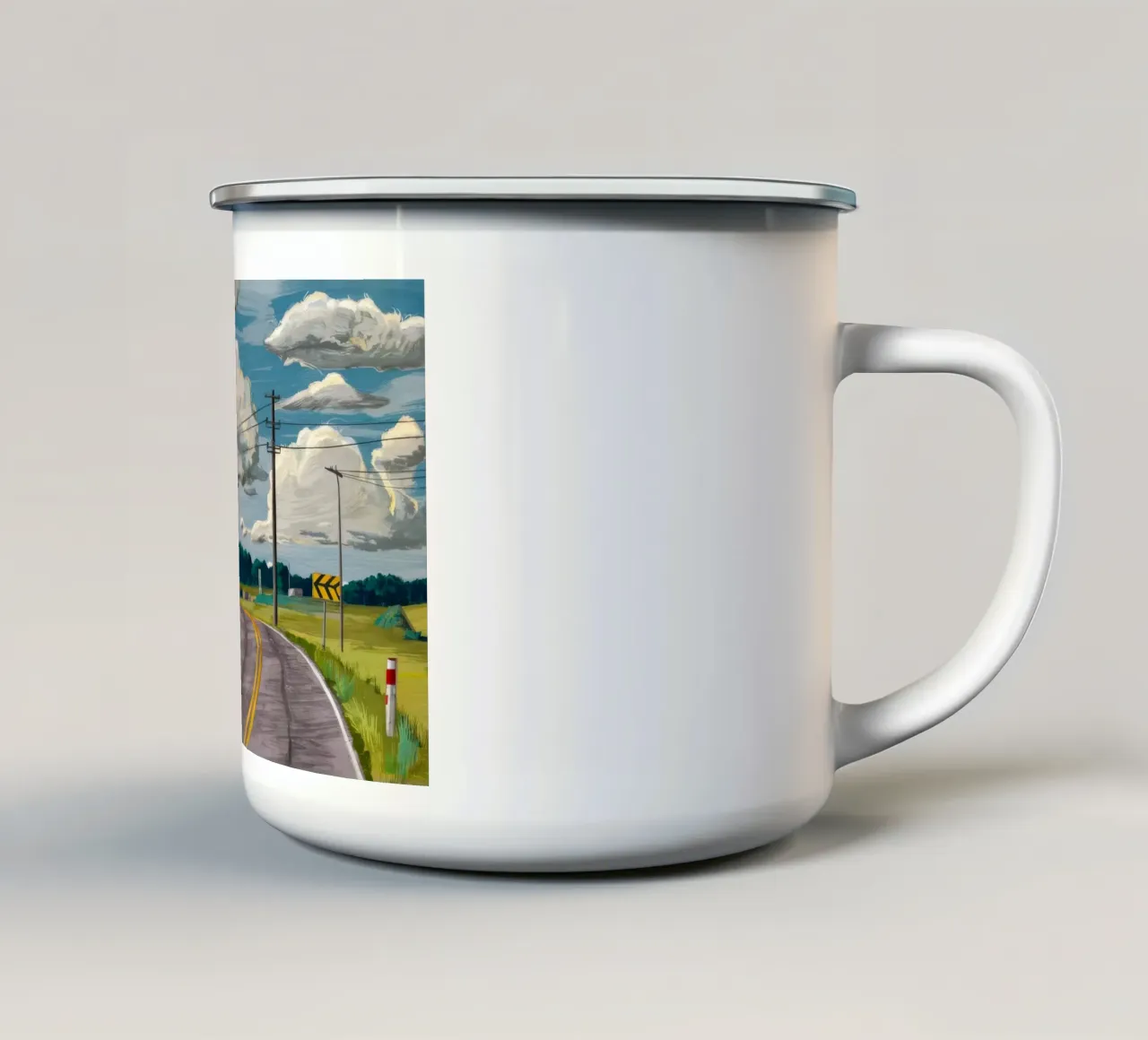 Viaggio su strada aperta tazza in smalto da Silk Palette