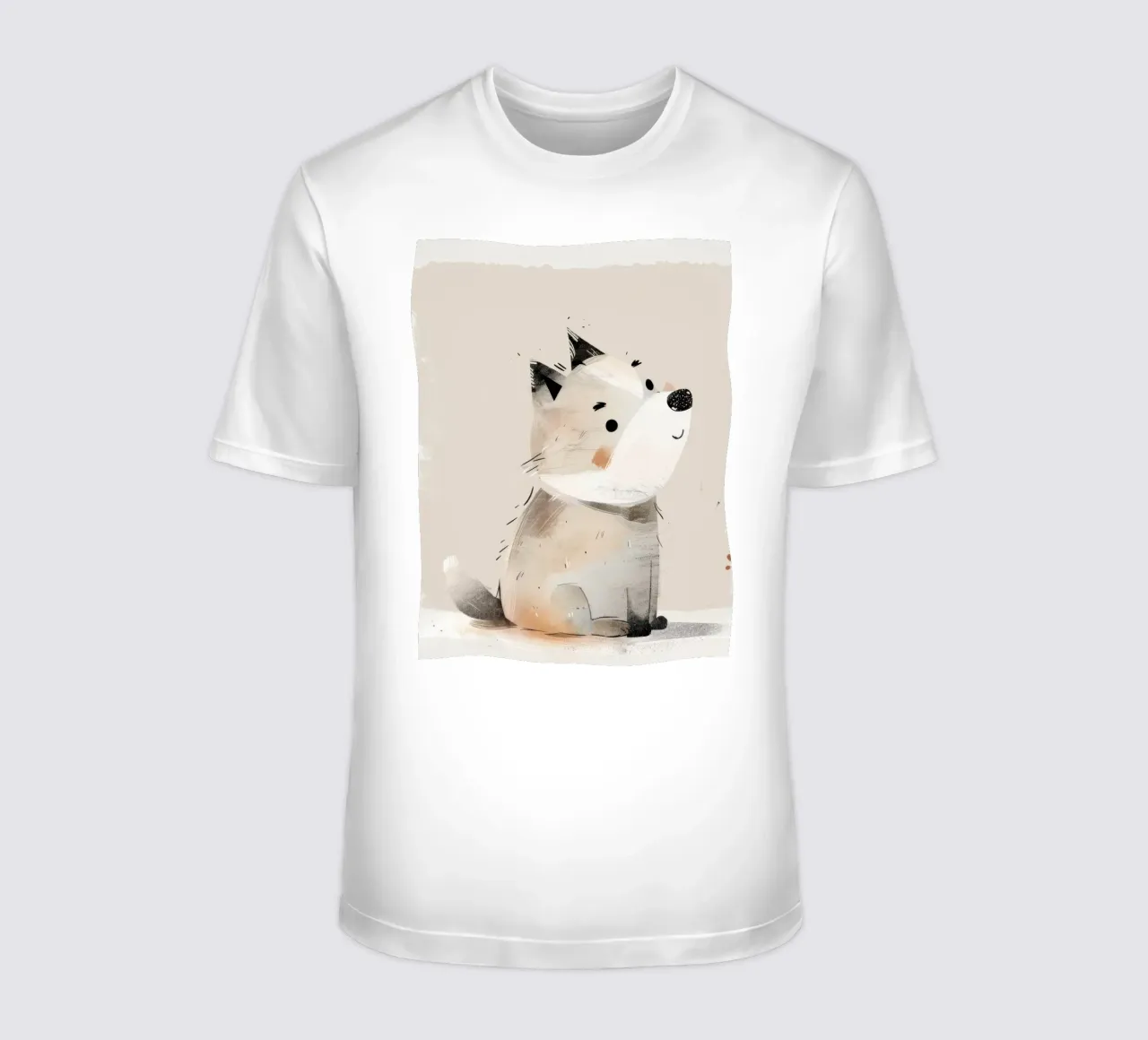 Illustrazione stravagante di un cucciolo ad acquerello t-shirt da DesignDoodle