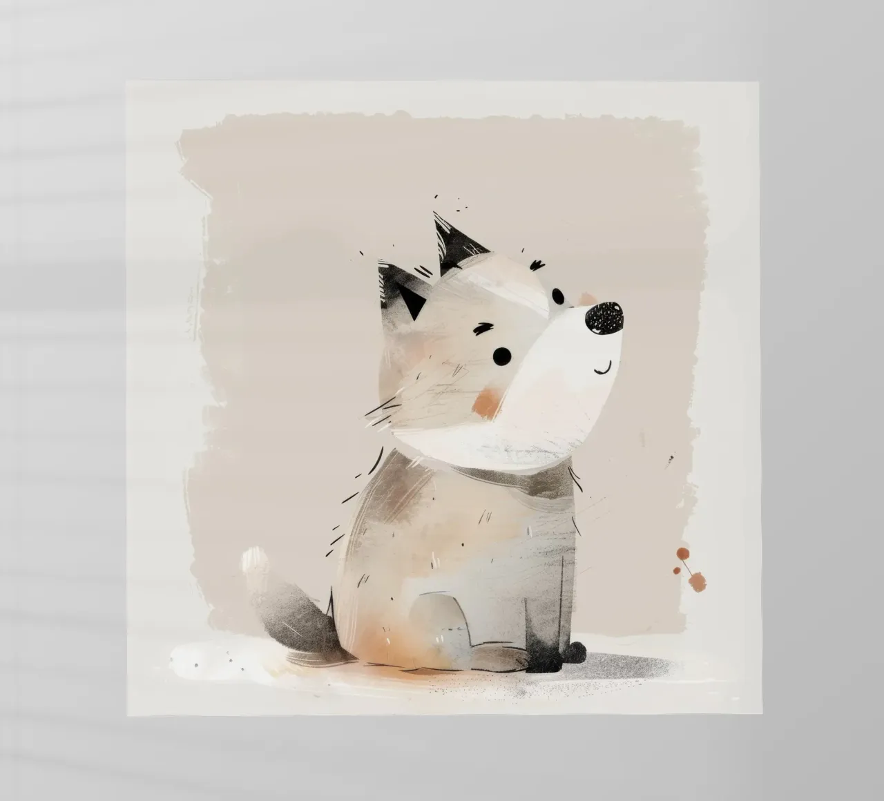 Illustrazione stravagante di un cucciolo ad acquerello pellicola backlit da DesignDoodle