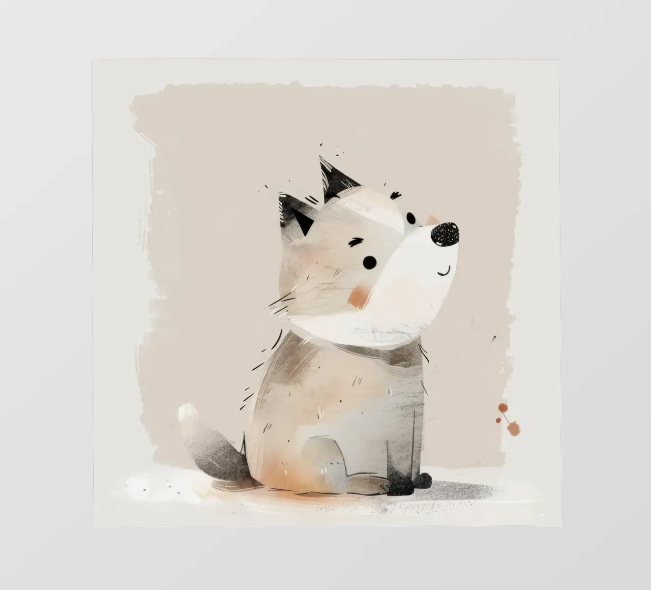 Illustrazione stravagante di un cucciolo ad acquerello pellicola backlit da DesignDoodle