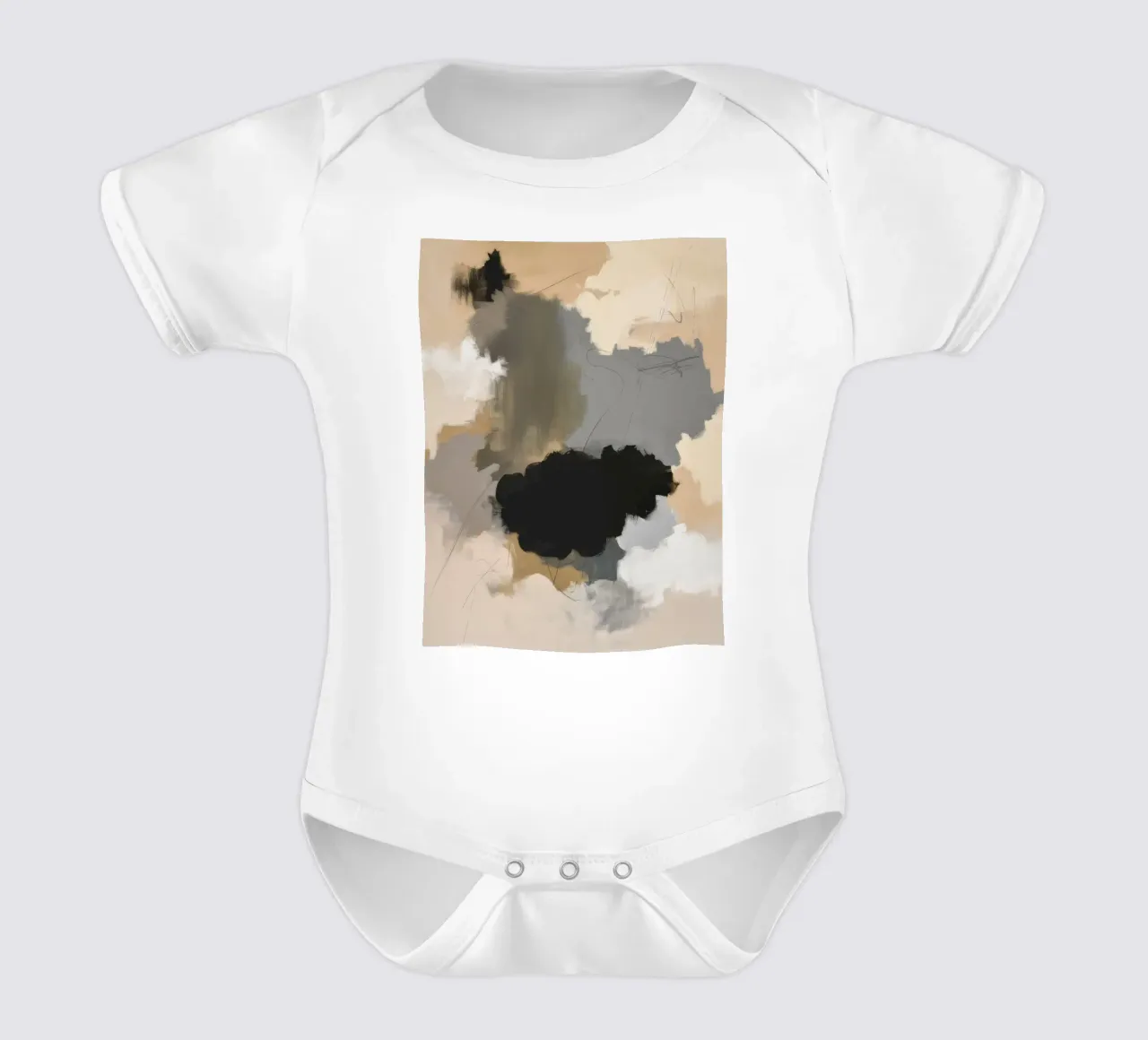 Ombra ocra in fiore body neonato maniche corte da Dream Spectrum
