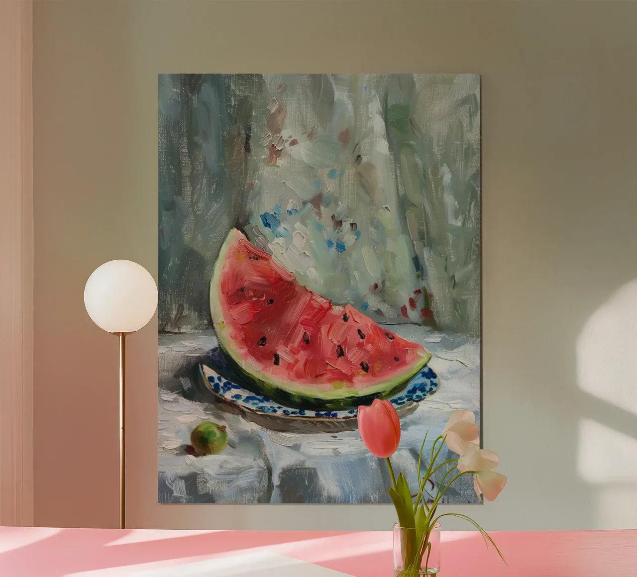 Sun-Kissed Watermelon poster con telaio in plastica da Mosaic Dialogue