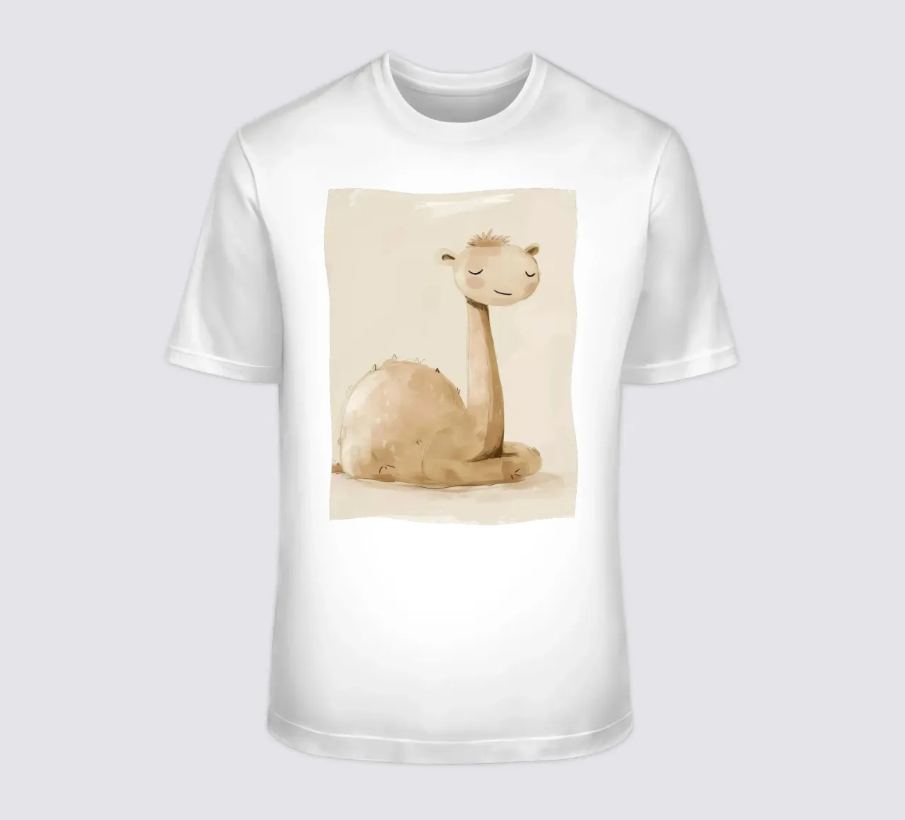 Camello apacible en acuarela estilizada camiseta de DesignDoodle