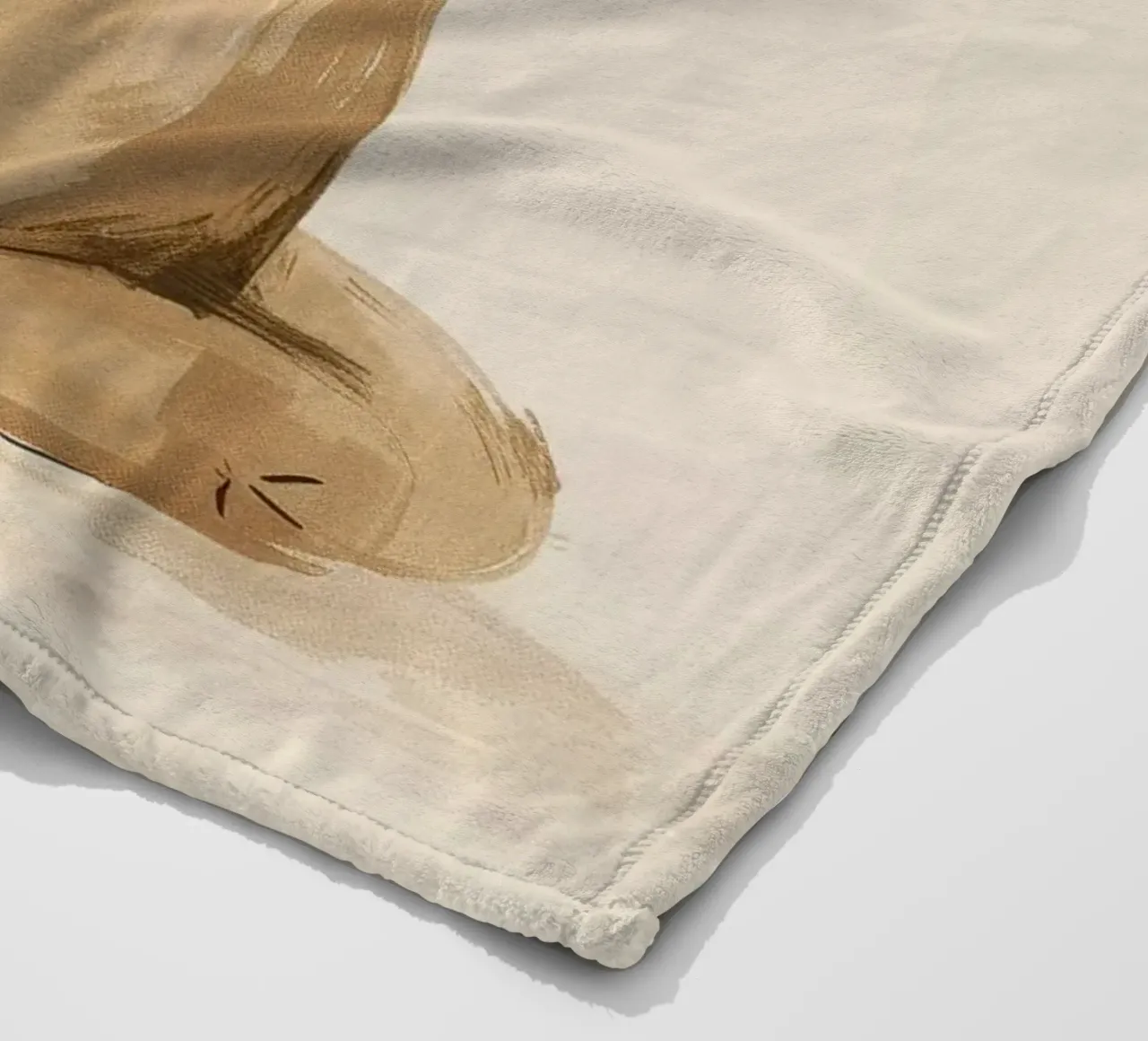 Cammello tranquillo in acquerello stilizzato coperta in pile da DesignDoodle
