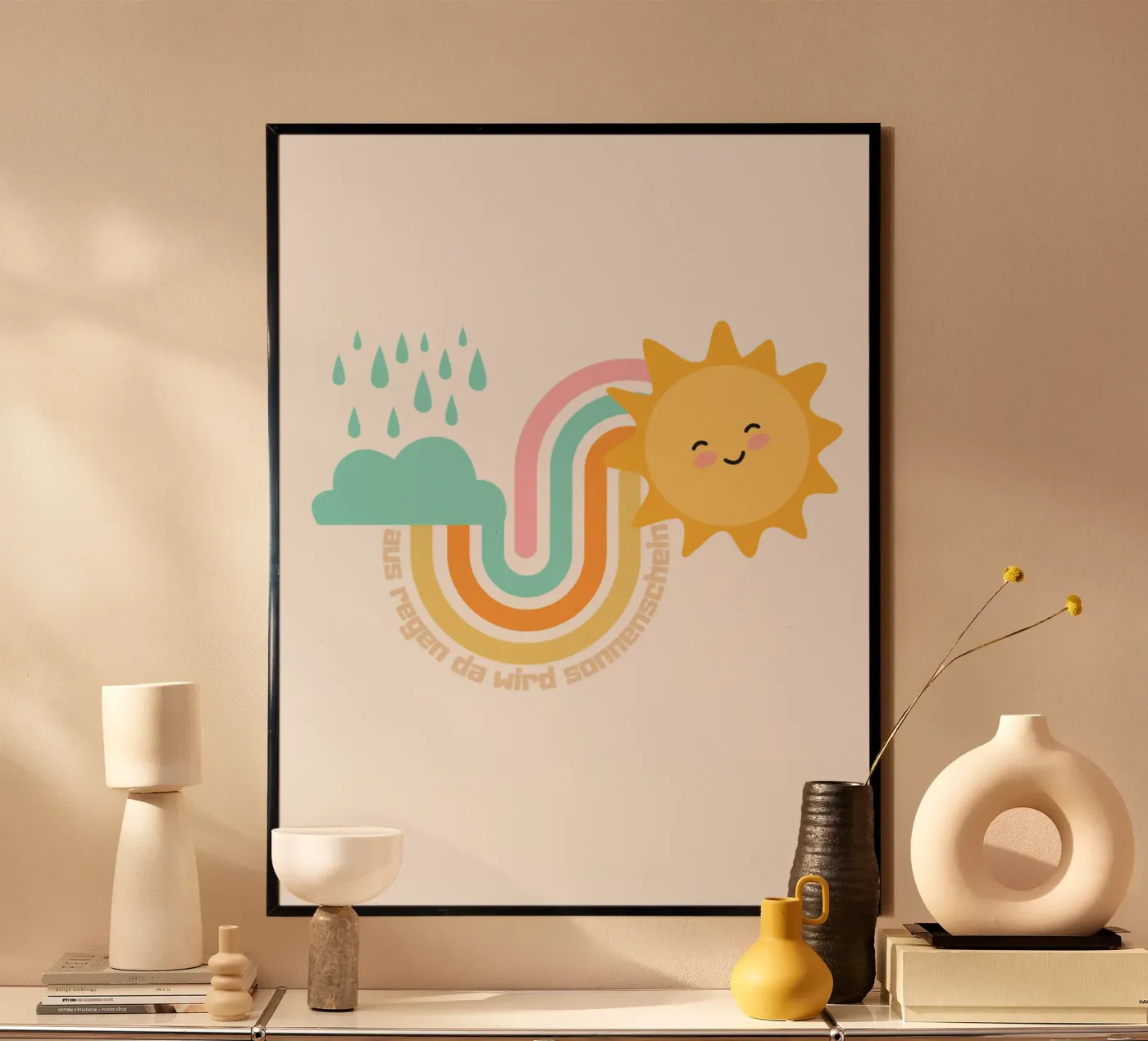 aus Regen wird Sonnenschein poster da fummelhummel