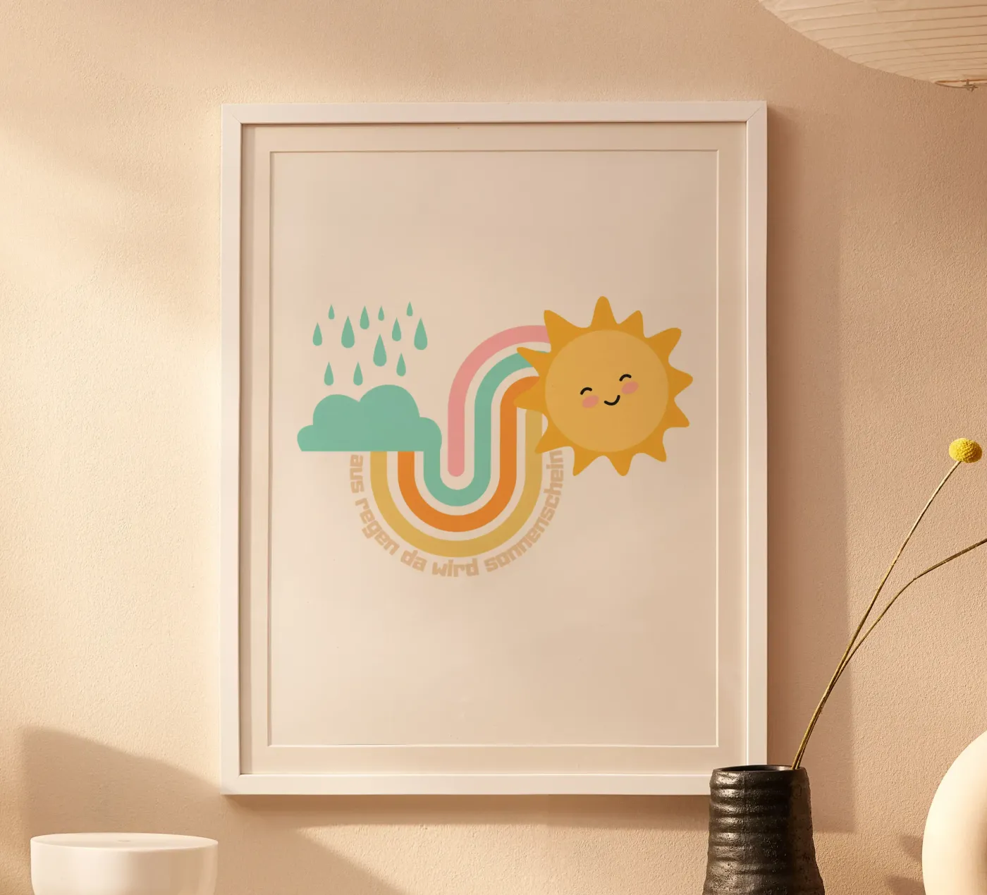 aus Regen wird Sonnenschein poster da fummelhummel
