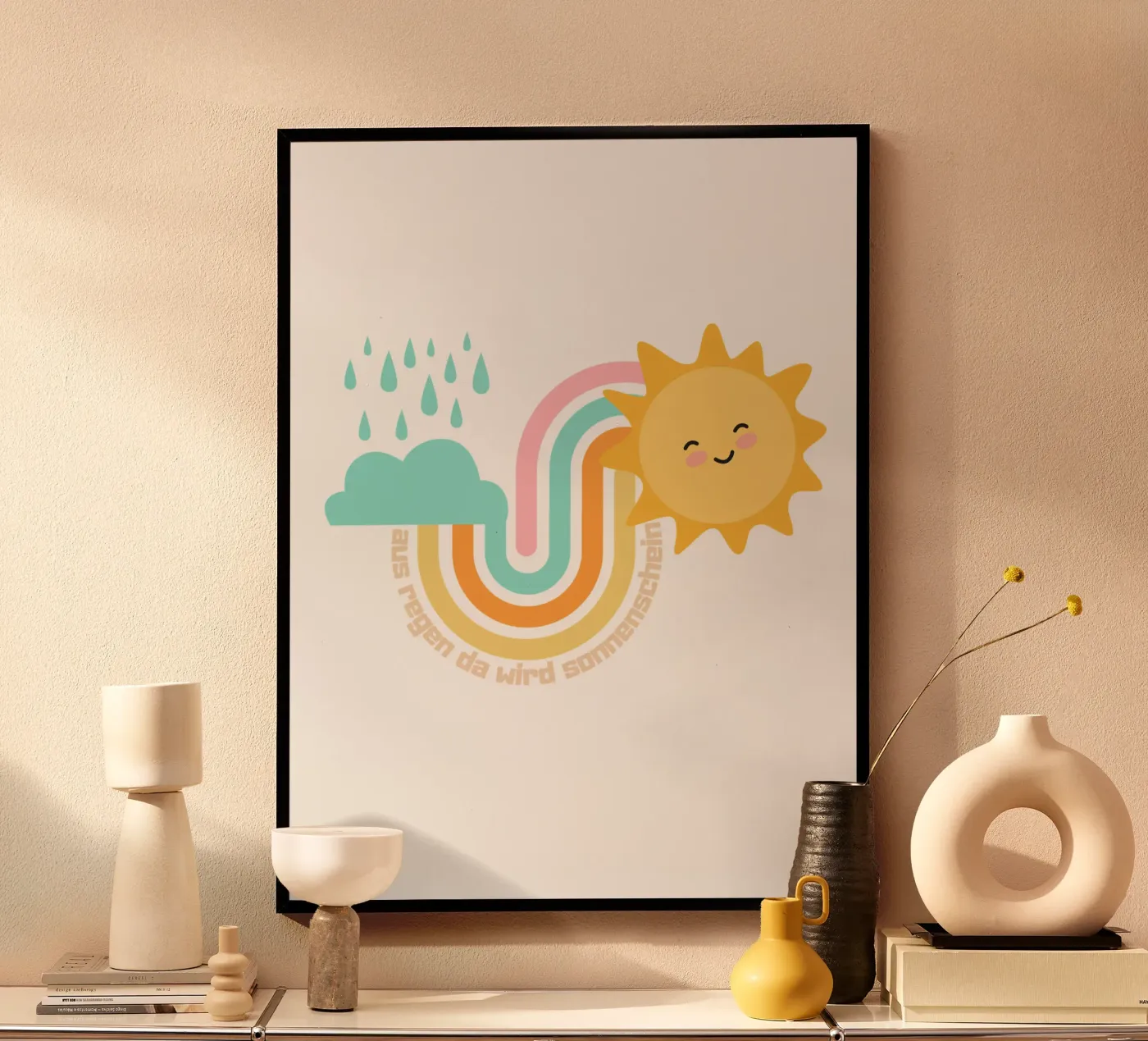 aus Regen wird Sonnenschein poster da fummelhummel