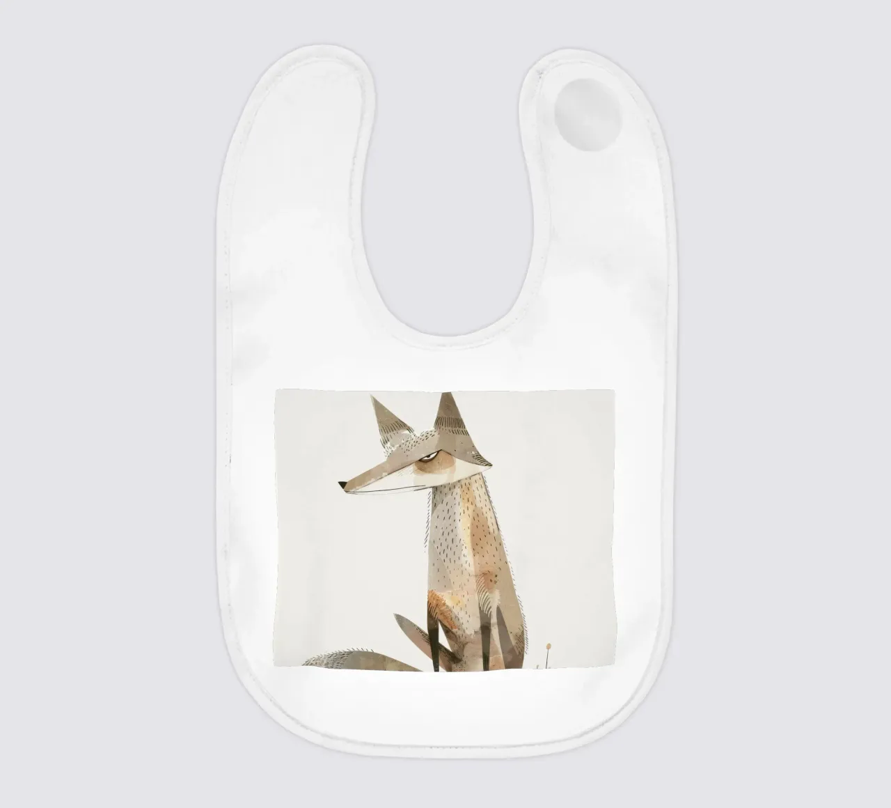 Coyote calmo in tonalità acquerellate bavaglino da DesignDoodle