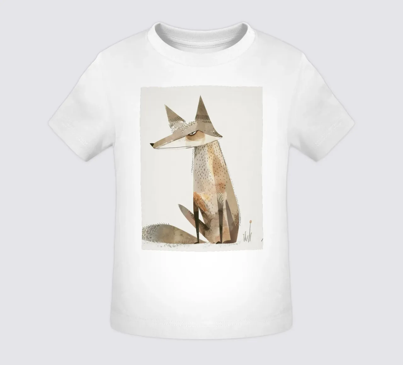 Coyote calmo in tonalità acquerellate maglietta neonato da DesignDoodle