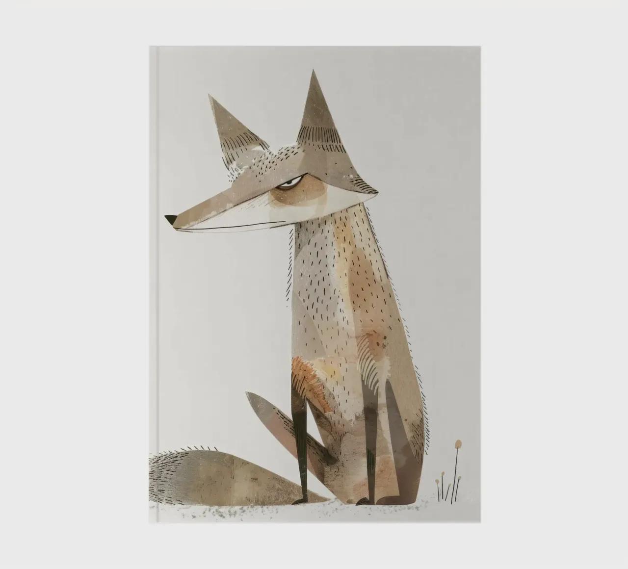 Calm Coyote in Earthy Watercolor Hues notebook by DesignDoodle