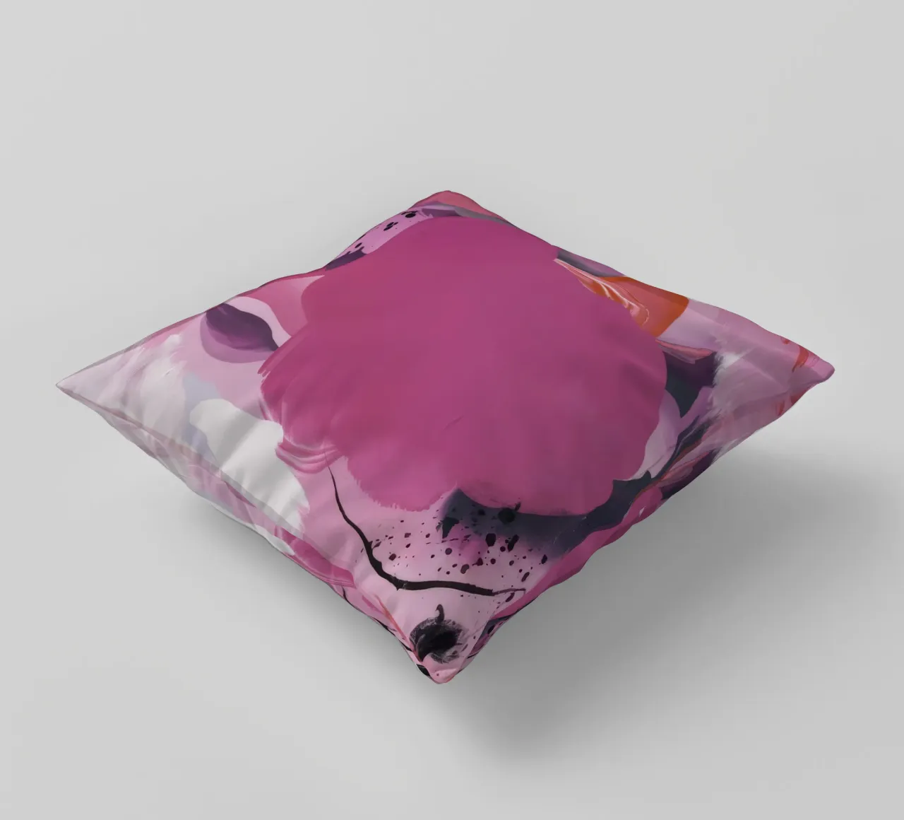 Magenta Heartbeat Surge decorative cushion by Dream Spectrum