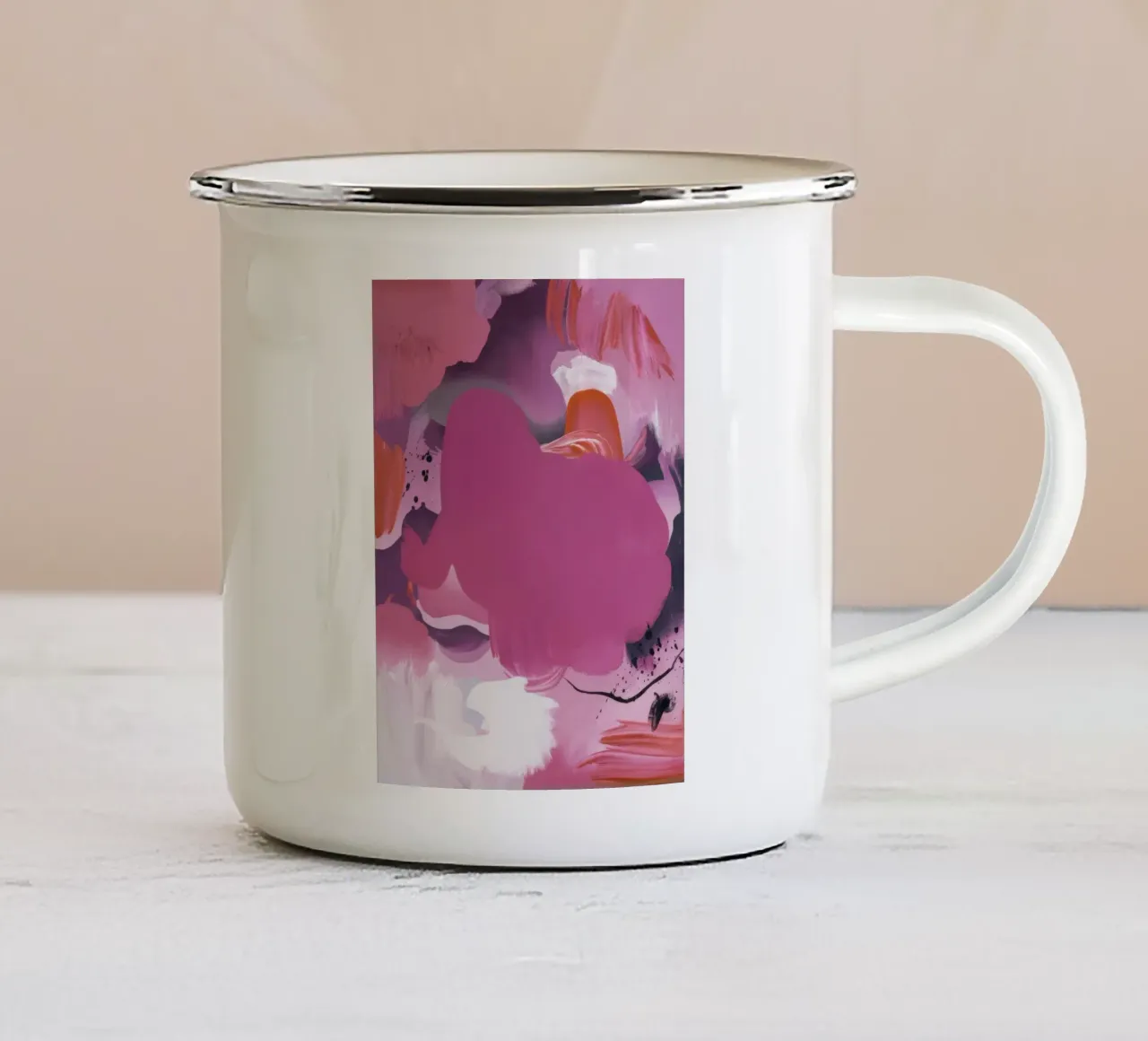 Impennata del battito cardiaco di Magenta tazza in smalto da Dream Spectrum