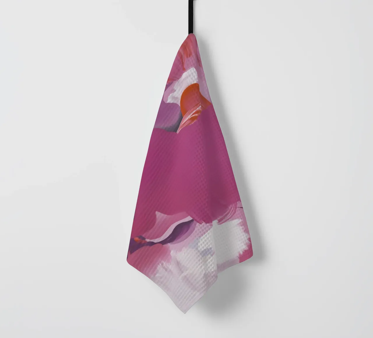 Magenta Heartbeat Surge tea towel by Dream Spectrum