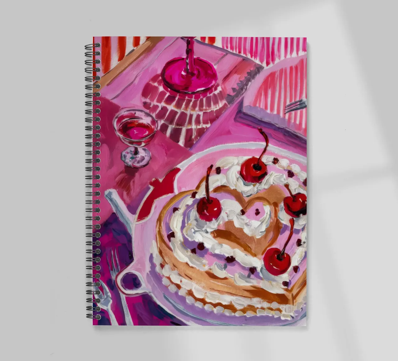 Crimson Sweet Serenade spiral notebook by Infinite Chroma