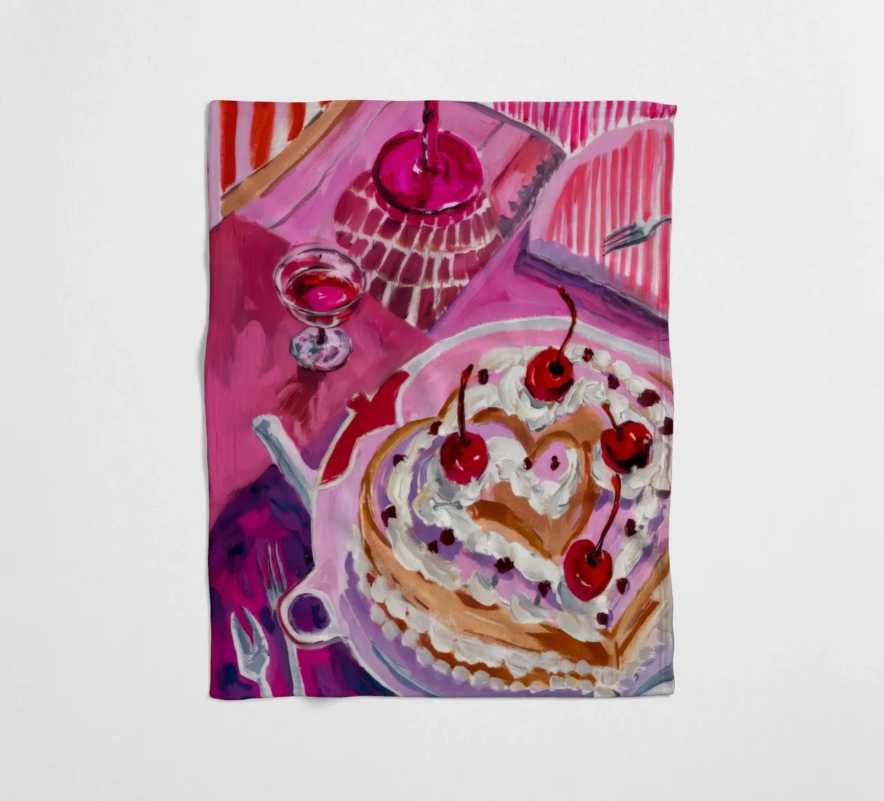 Crimson Sweet Serenade fleece blanket by Infinite Chroma