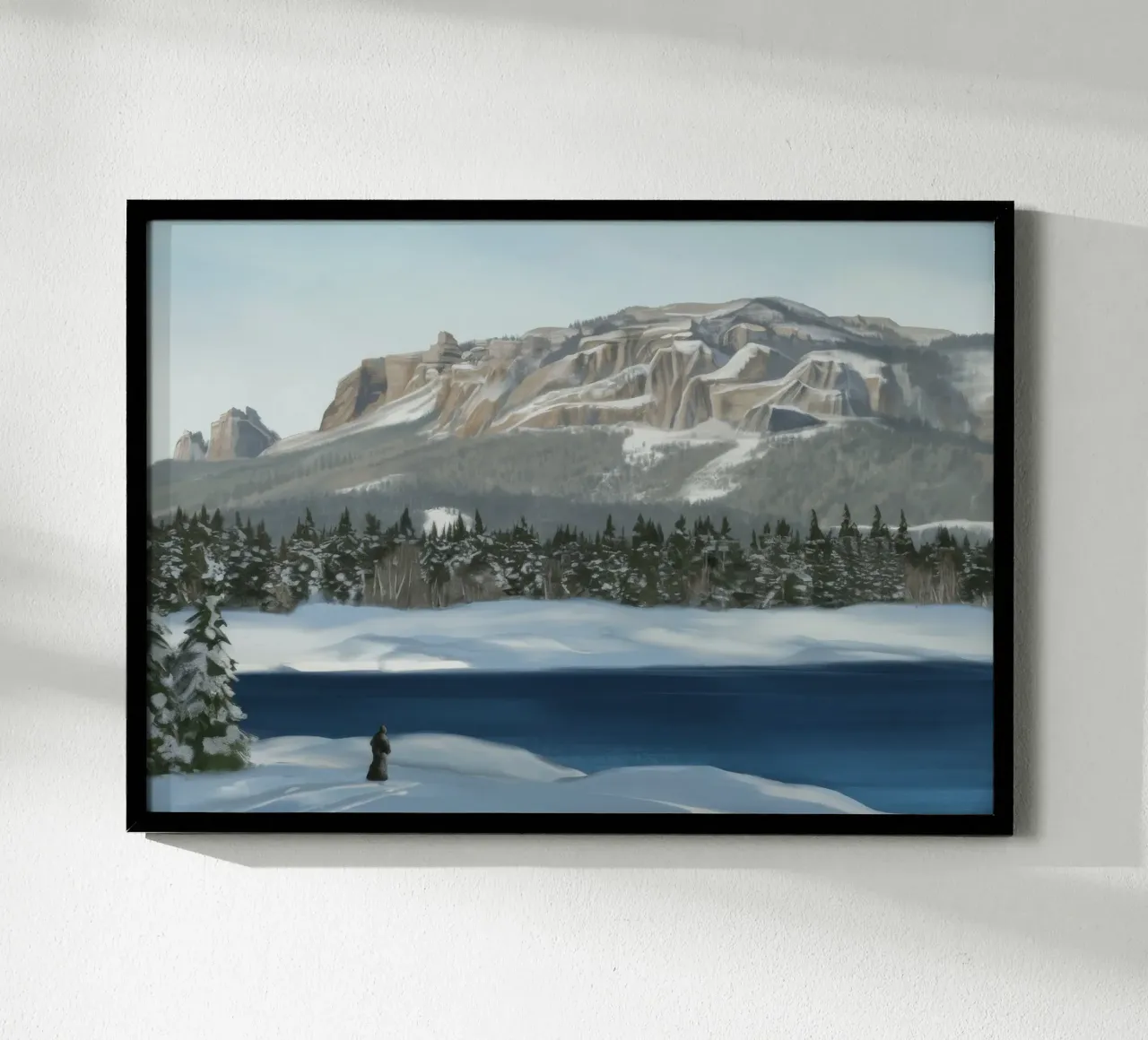 Calma di montagna innevata poster da Silk Palette
