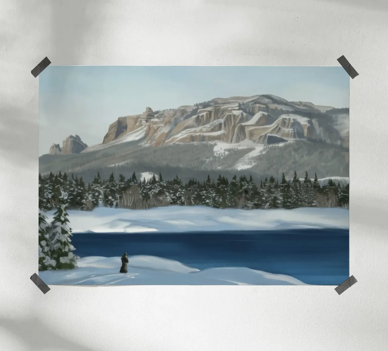 Calma di montagna innevata poster da Silk Palette