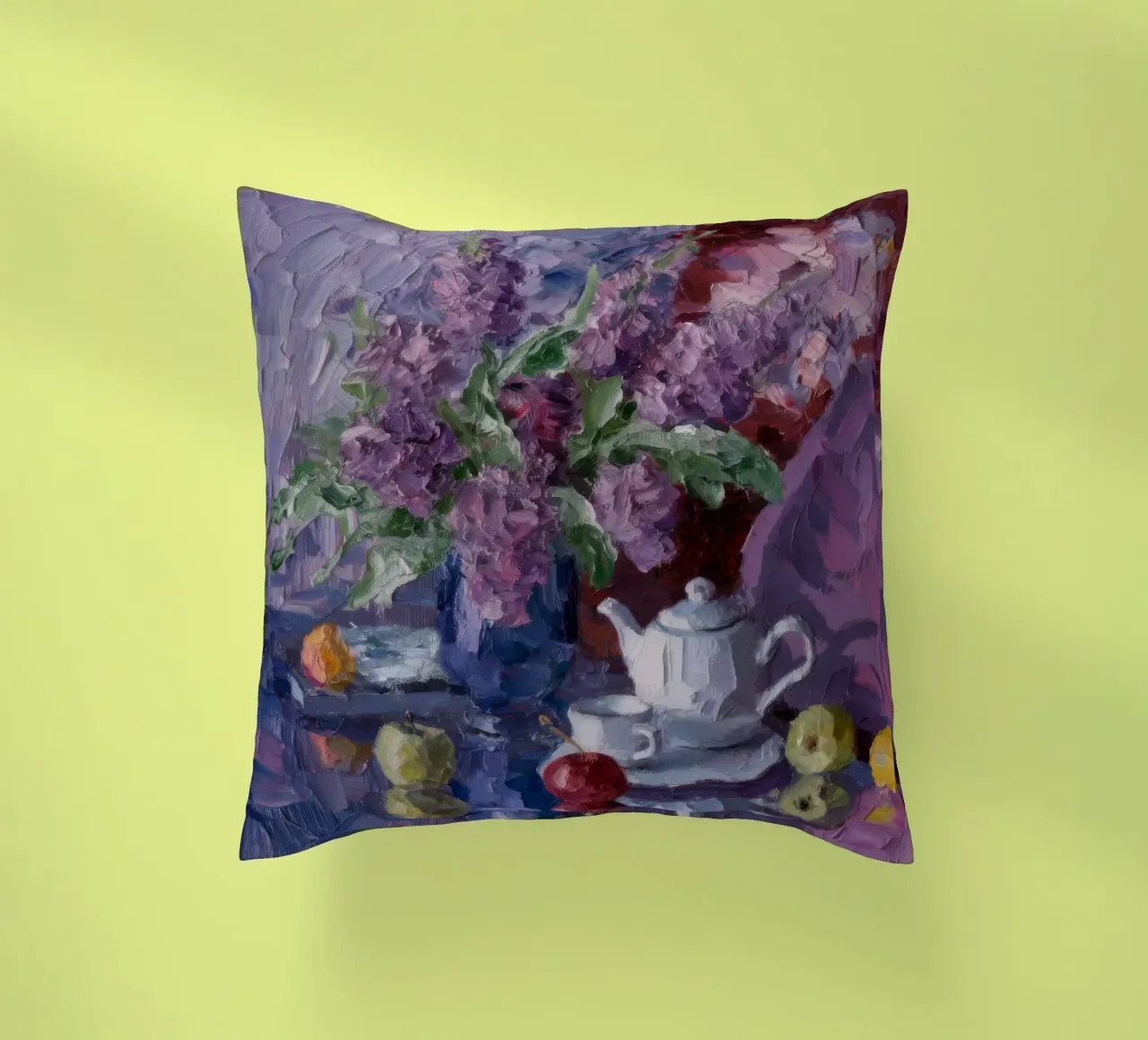 Amethyst Bloom Harmony decorative cushion by Celestial Harmony