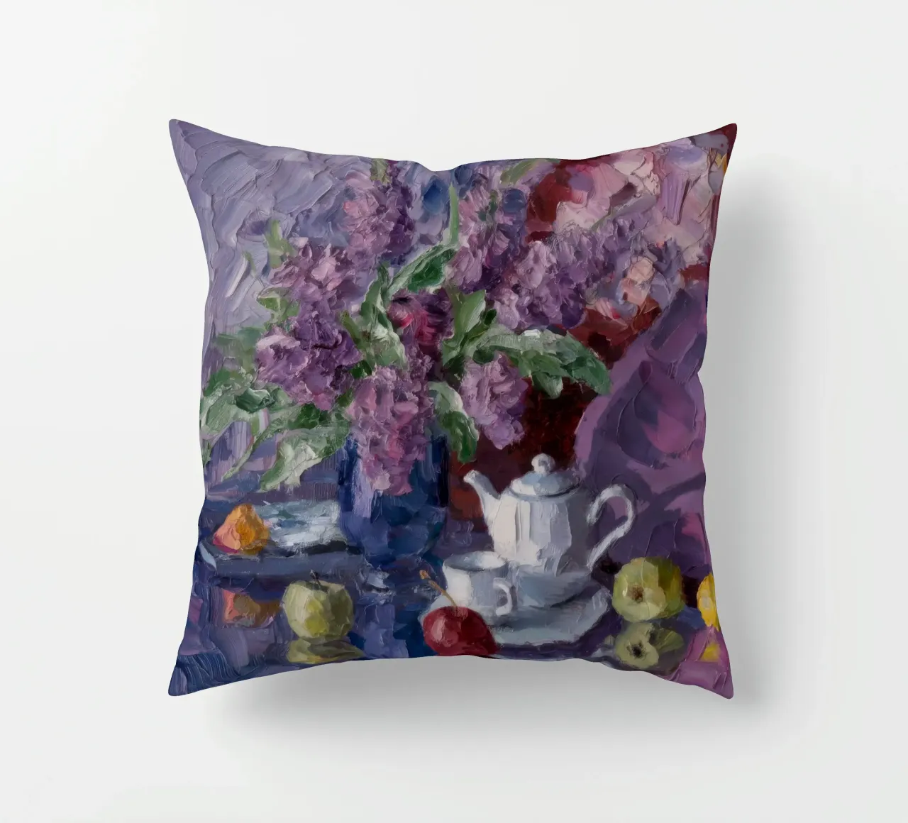 Amethyst Bloom Harmony decorative cushion by Celestial Harmony