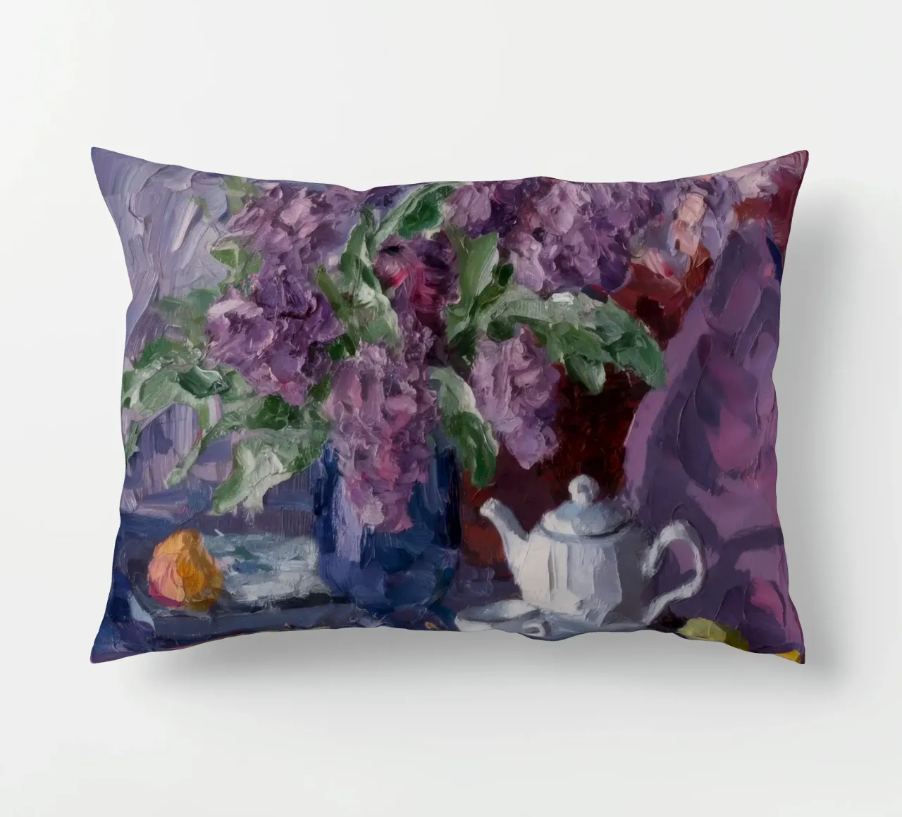 Amethyst Bloom Harmony decorative cushion by Celestial Harmony