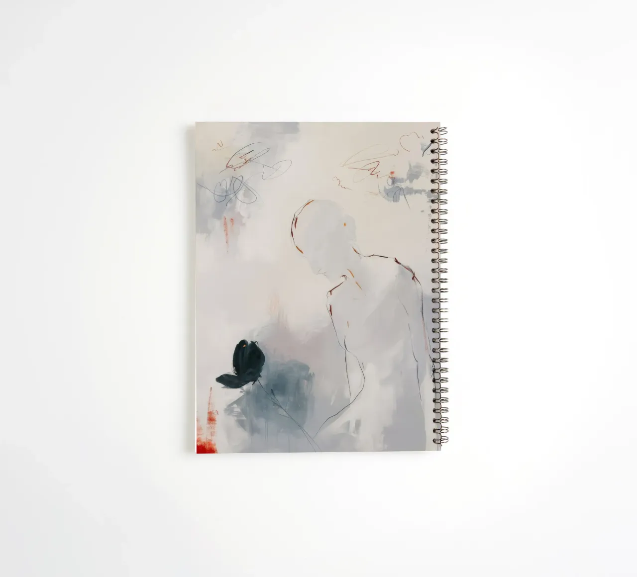 Whispered Ash Lines spiral notebook by Dream Spectrum