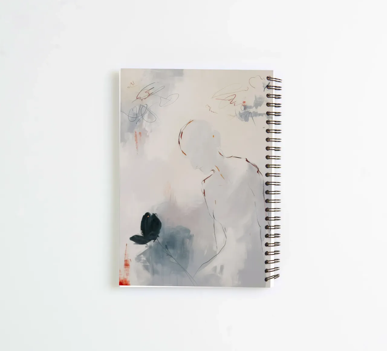 Whispered Ash Lines spiral notebook by Dream Spectrum