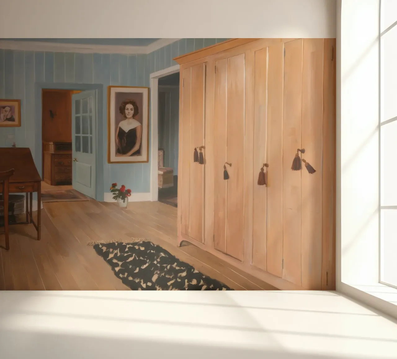 Intimate Wooden Chamber photo wallpaper by Silk Palette