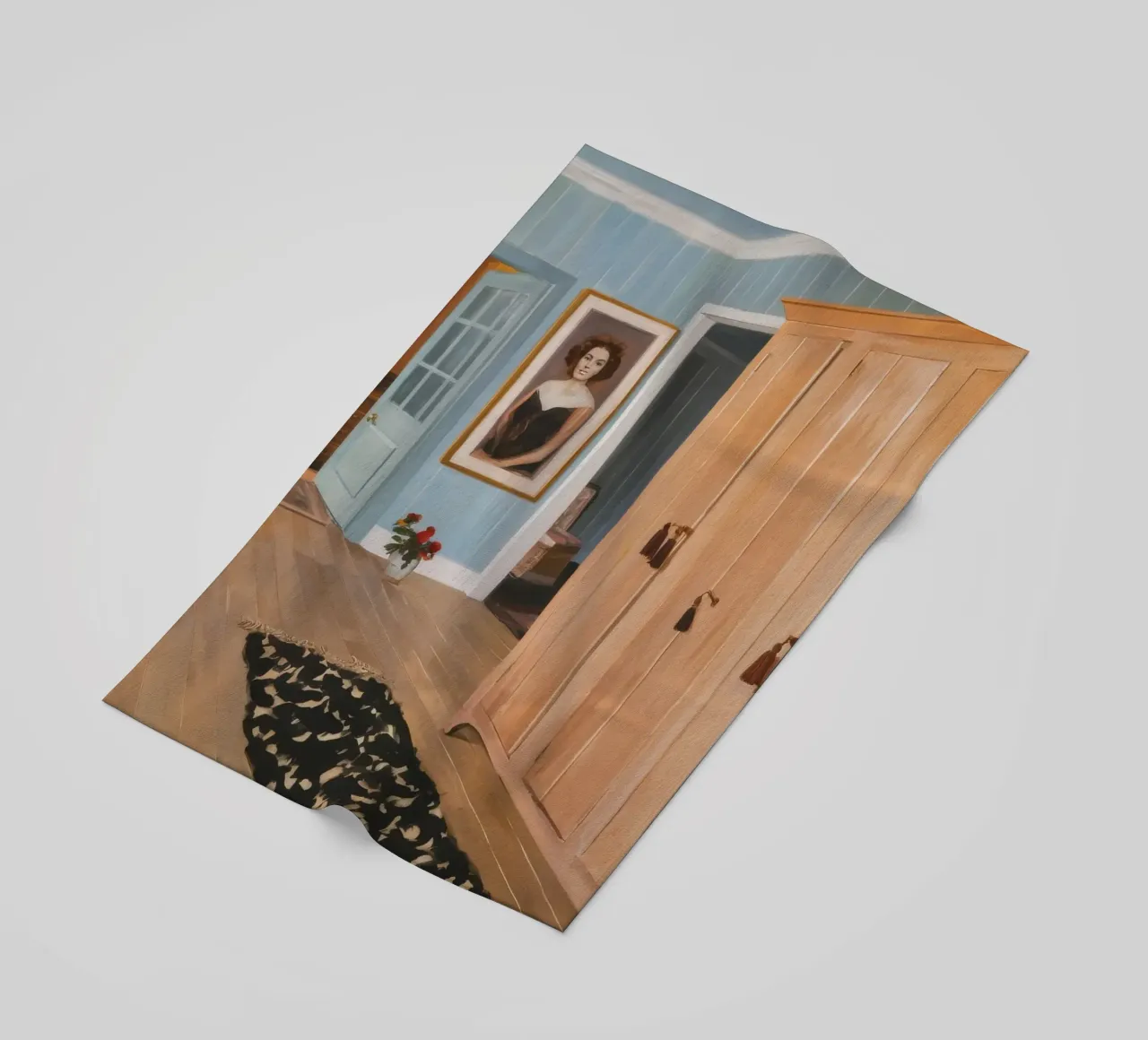 Camera di legno intima telo mare da Silk Palette