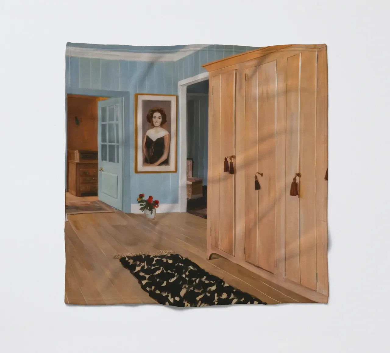 Camera di legno intima coperta in pile da Silk Palette