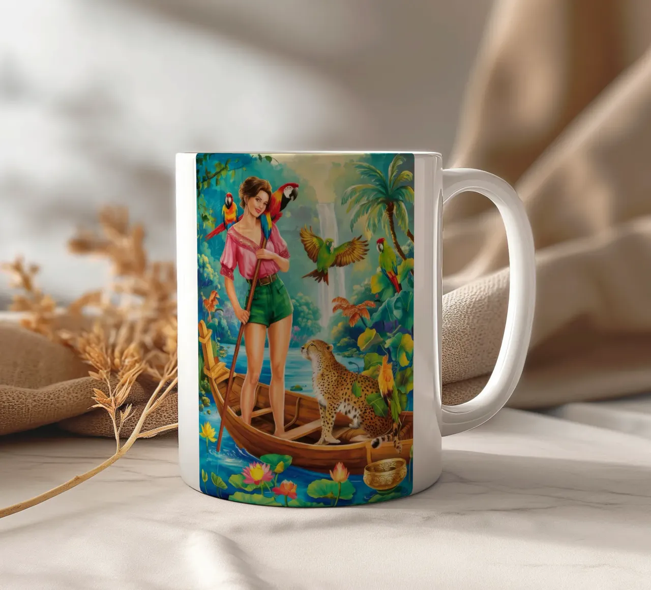 Viaggio sul fiume Emerald tazza in ceramica da Infinite Chroma