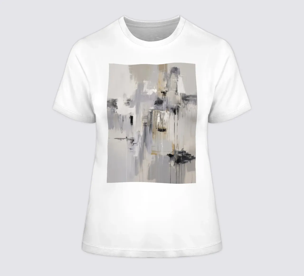 Cascade de voile anthracite t-shirt ajusté pour femmes de Dream Spectrum