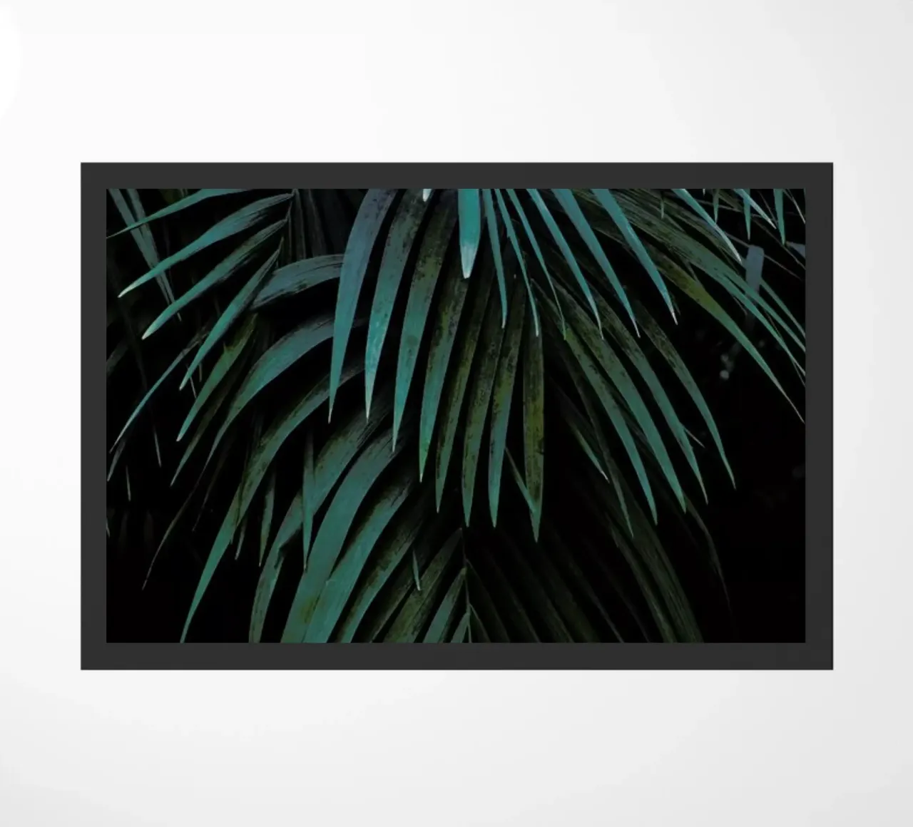 Green Blue Tropical Palm Leafs zerbino da Studio Nahili