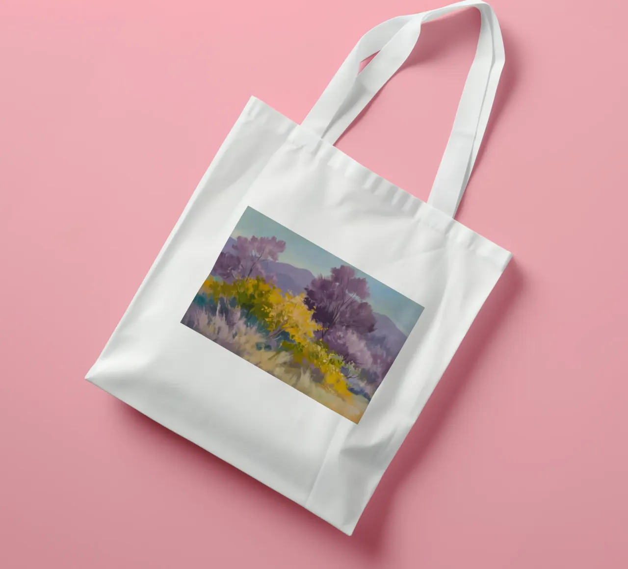 Haze des montagnes brumeuses tote bag de Celestial Harmony