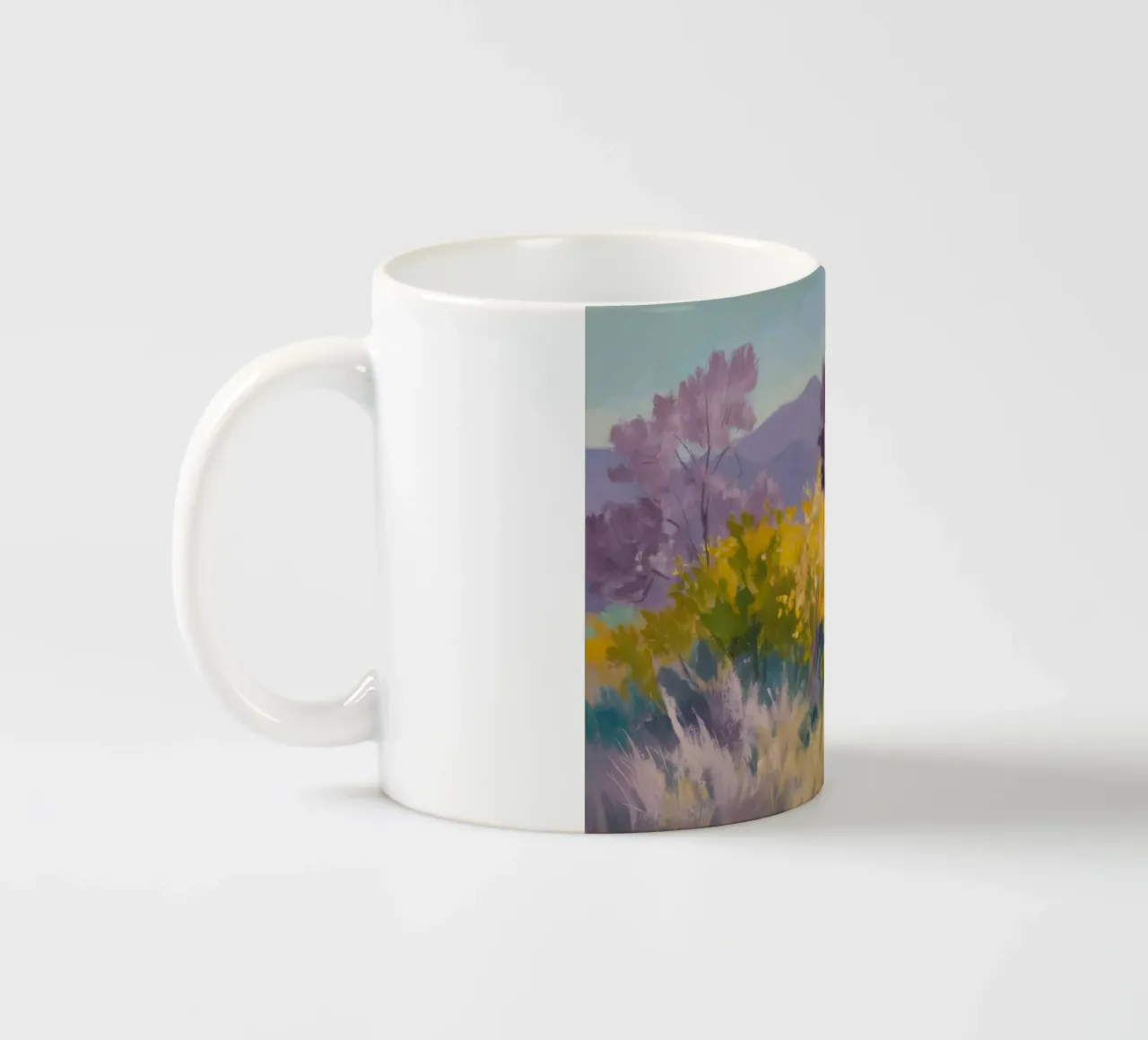 Haze di montagna nebbiosa tazza in ceramica da Celestial Harmony