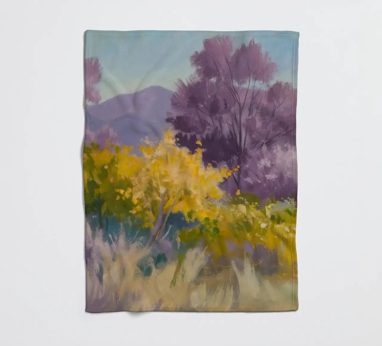 Misty Mountain Haze fleece blanket by Celestial Harmony