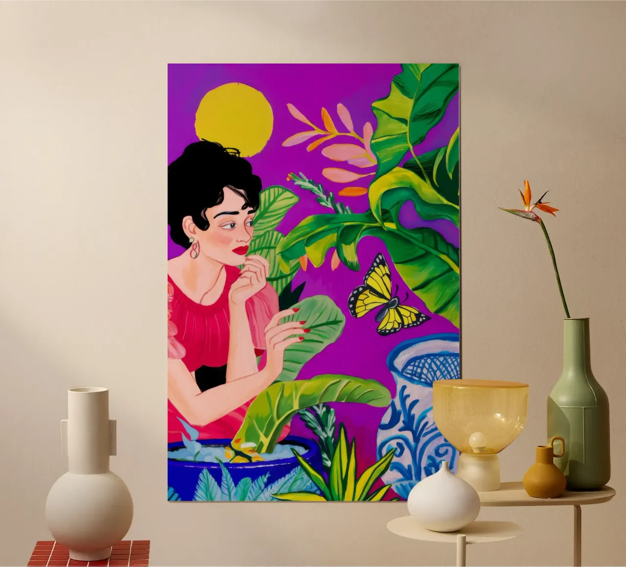 Jungle Eve Mystique poster con telaio in legno da Infinite Chroma
