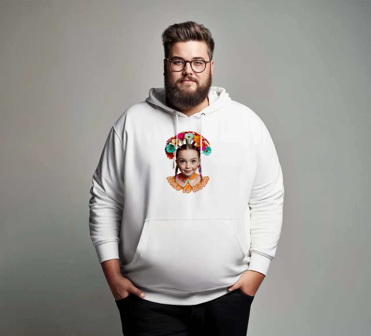 time to bloom felpa con cappuccio da fummelhummel