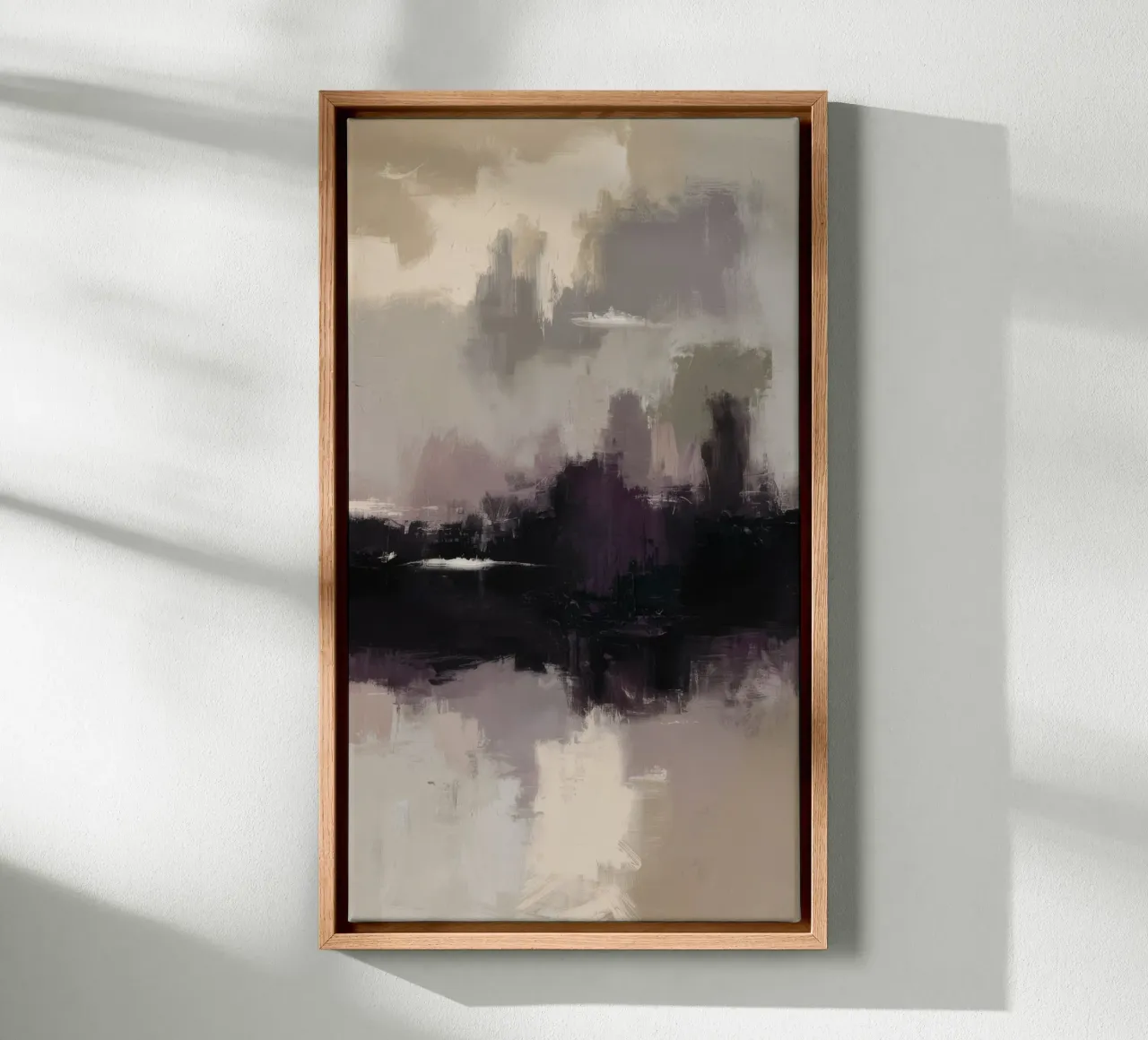 Notturno Riflesso d'acqua tela con Cornice a cassetta da Dream Spectrum